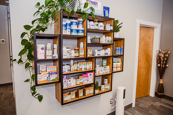 Chiropractic Holland MI Supplement Wall From Side